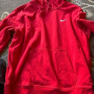 Nike Men's Red Hoodie Sweater